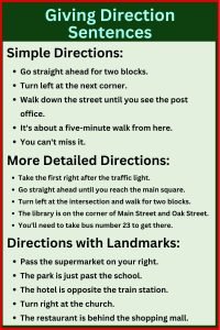 Asking And Giving Direction Conversation