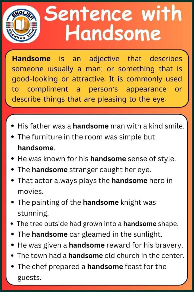 Sentence With Handsome | Handsome Example Sentences