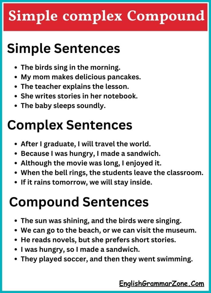 Simple to compound sentences exercises with AnswersSimple to compound sentences exercises with Answers
