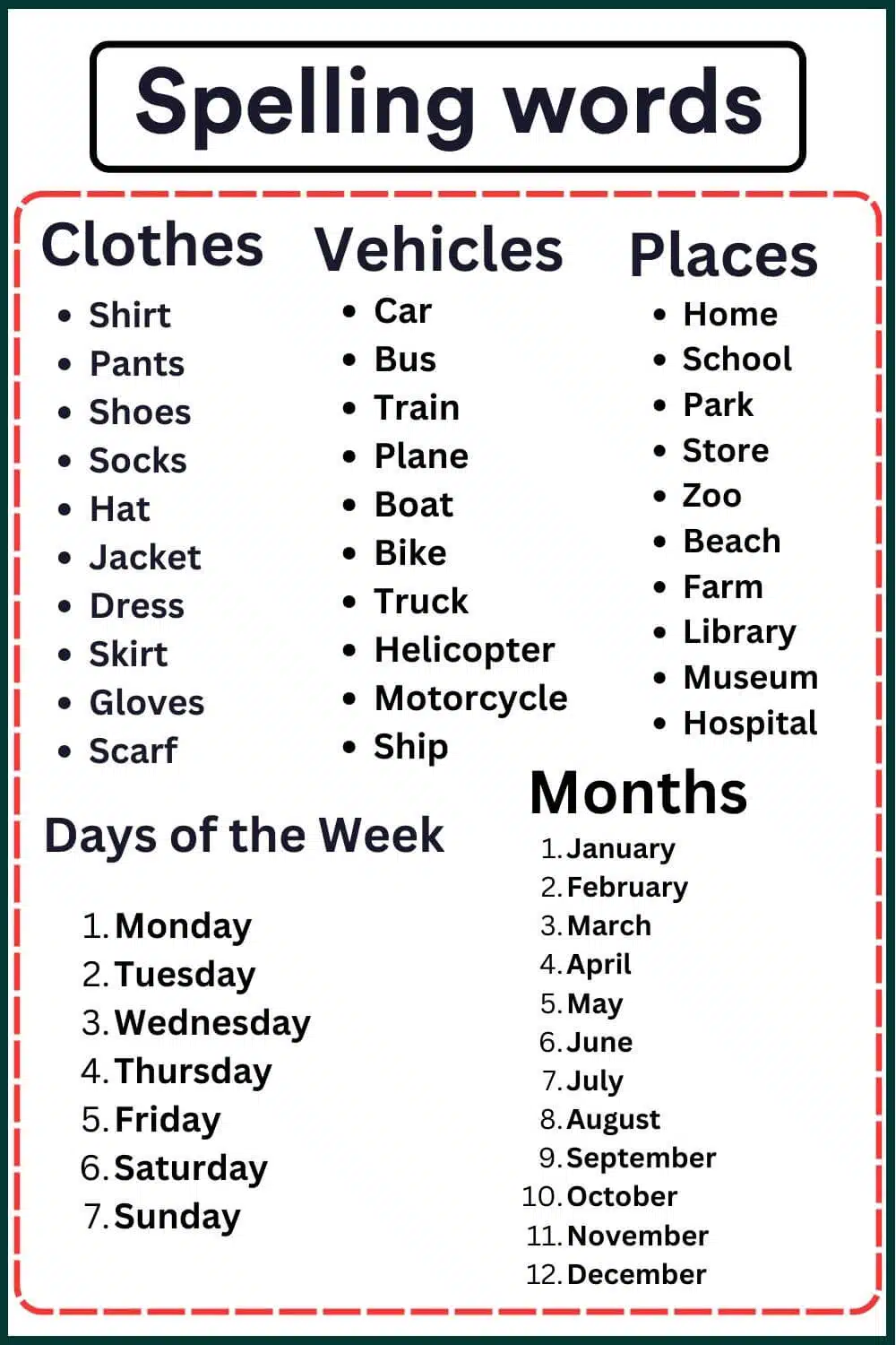 A To Z Spelling Words Worksheet