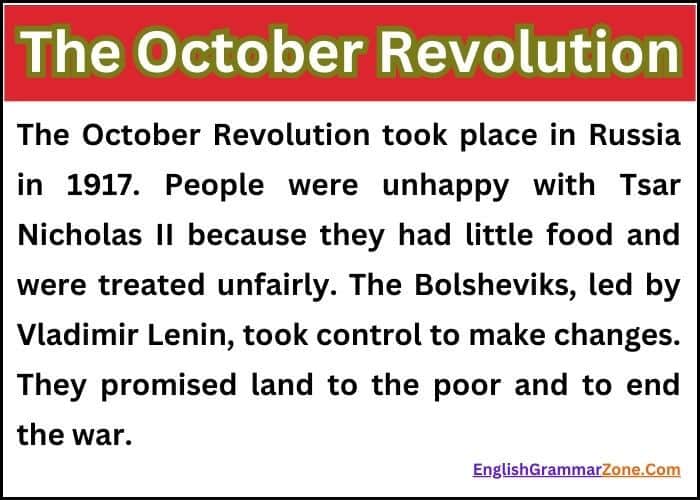 Essay on The October Revolution