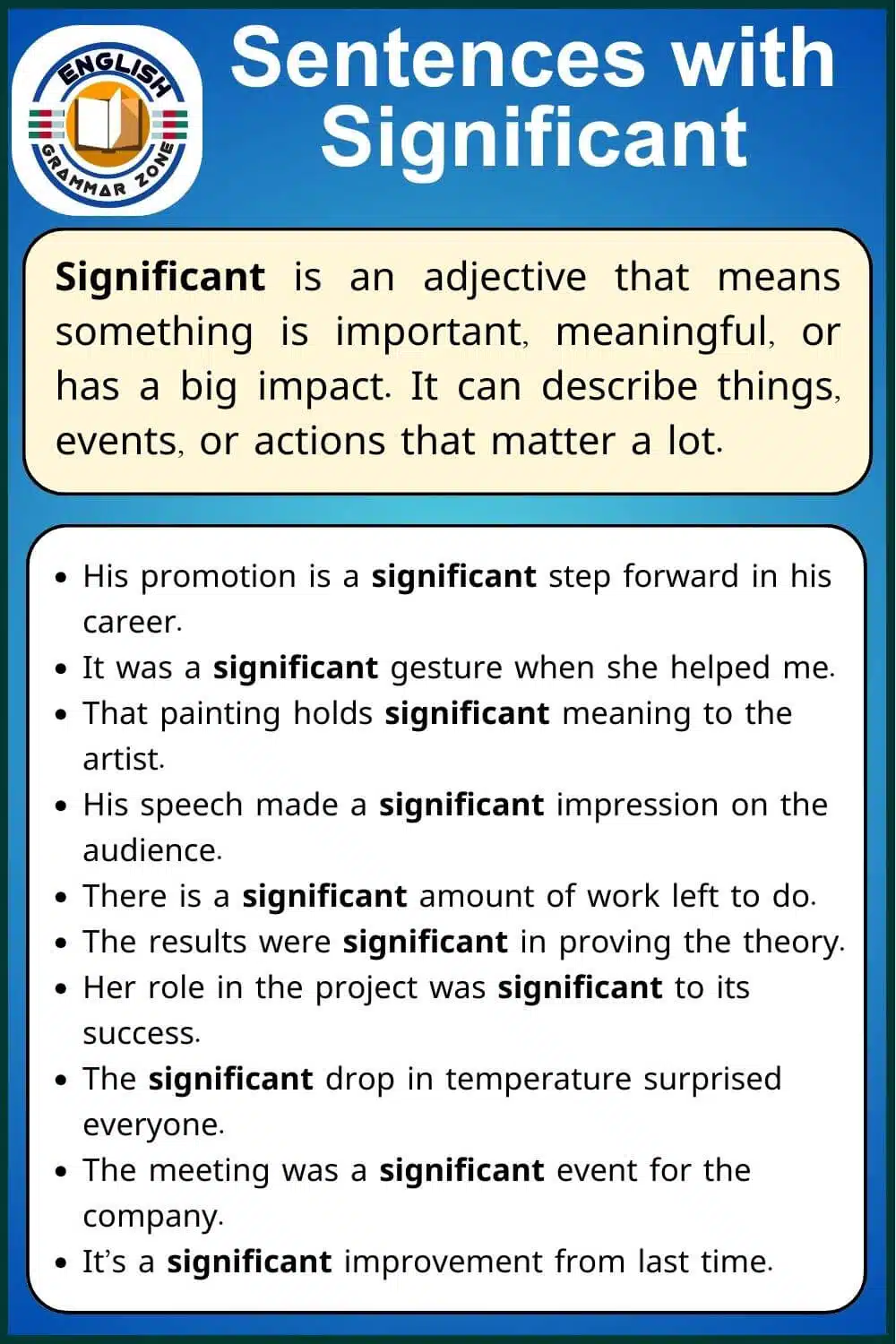 Sentence with the Word Significant in English