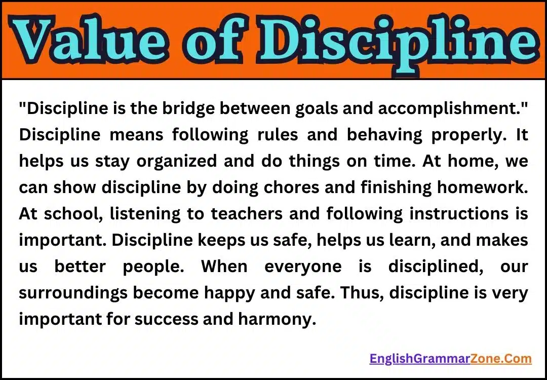 Short Essay on Value of Discipline for Children