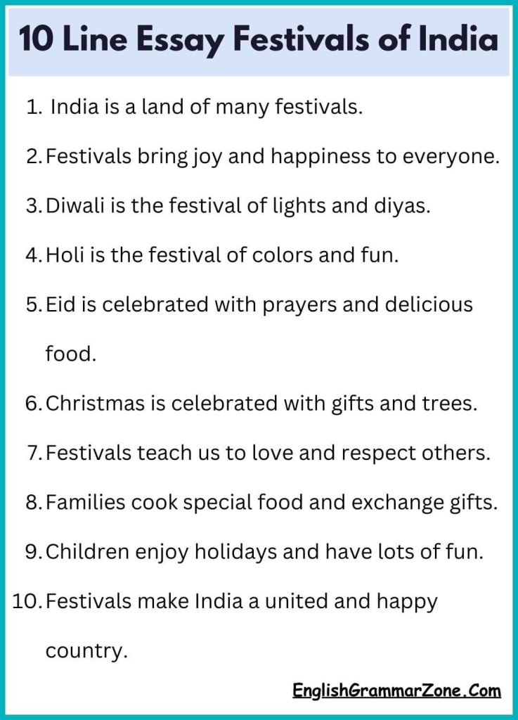 Write an Essay on Festivals of India