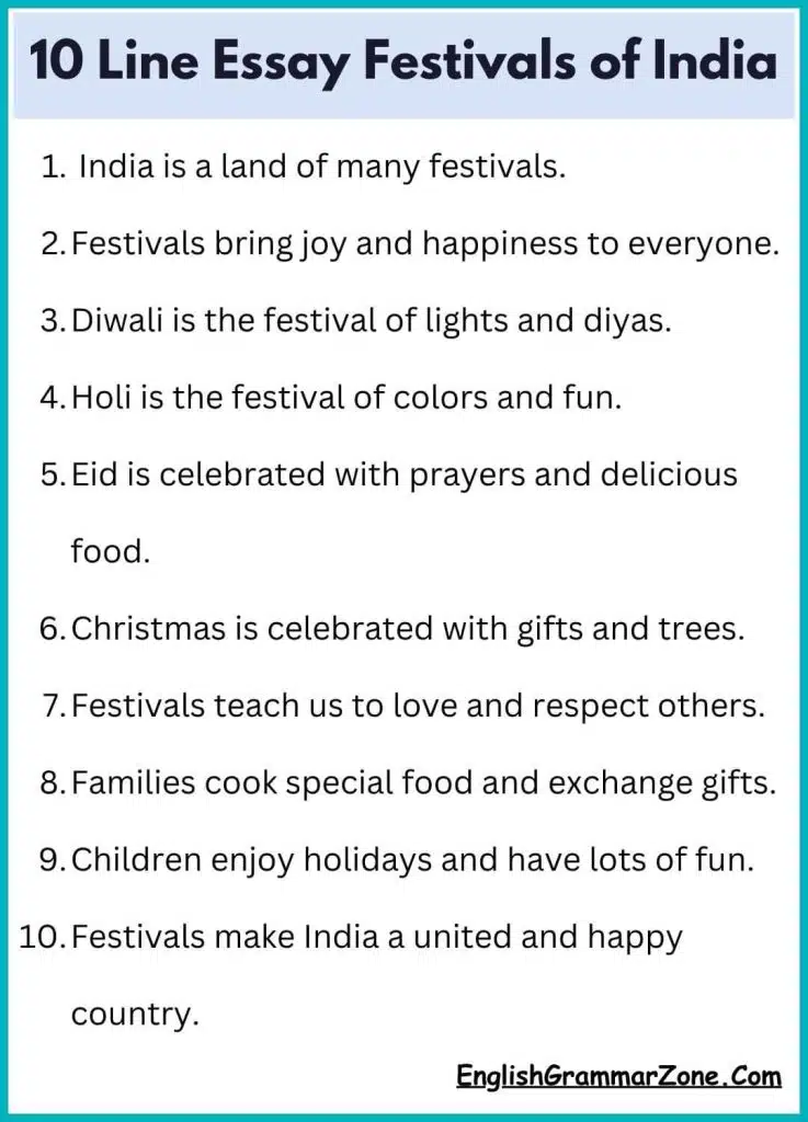 Write an Essay on Festivals of India