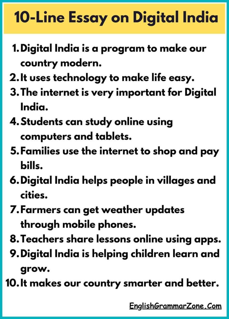 Write an Essay on Digital India