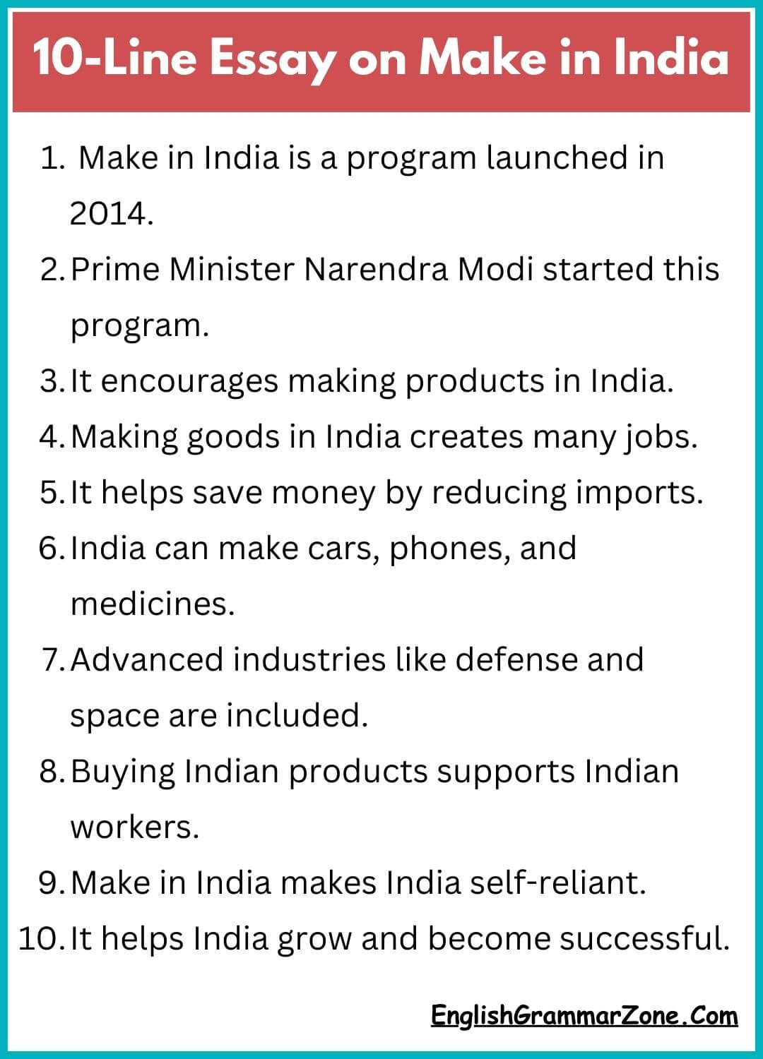 Essay on Make in India