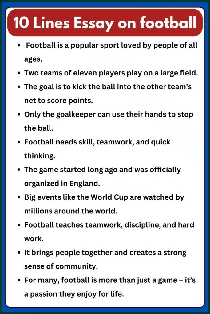 Essay on football