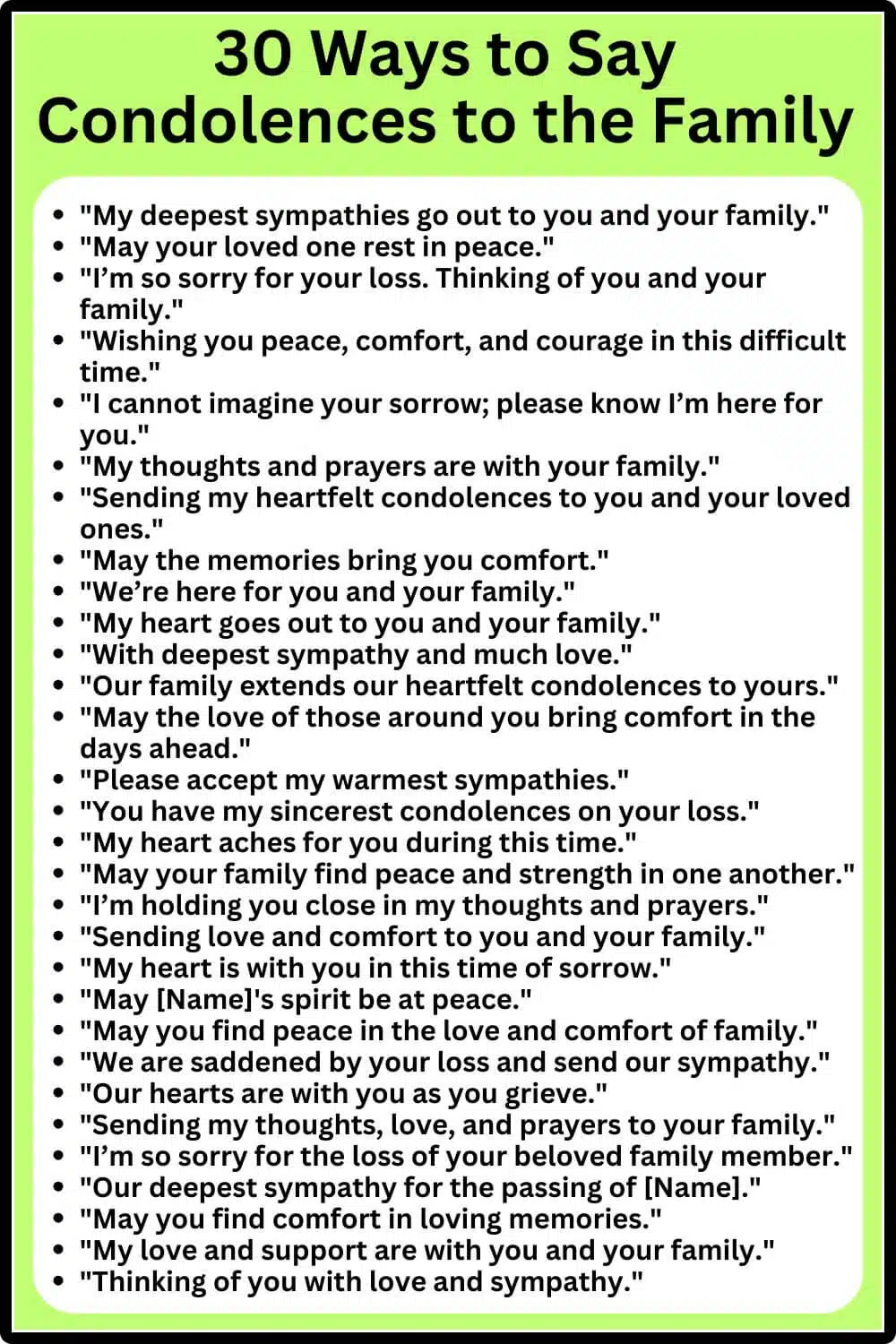Other Ways to Say Condolence