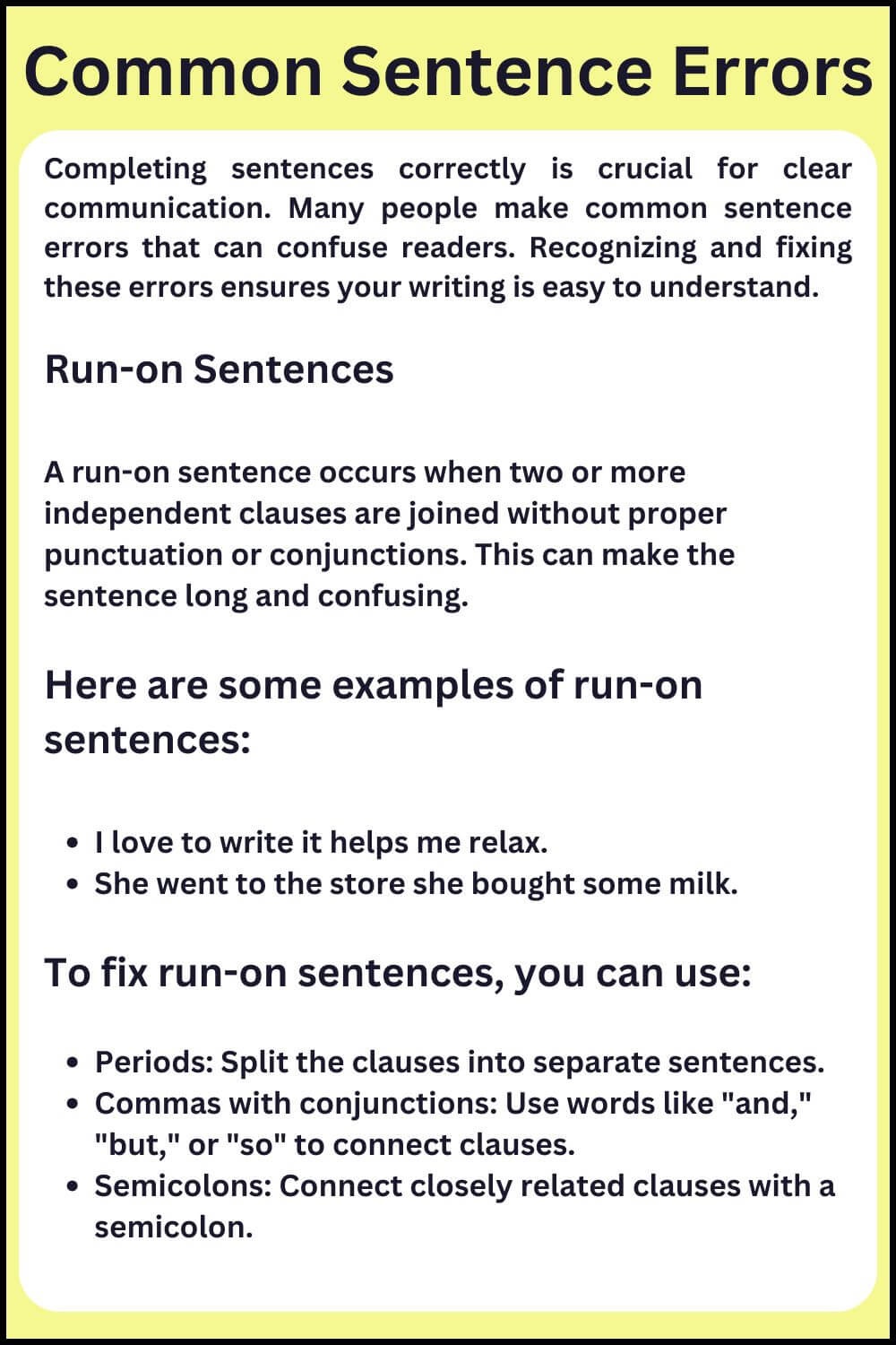 completing Sentences