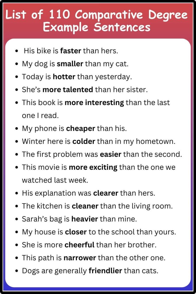comparative degree examples