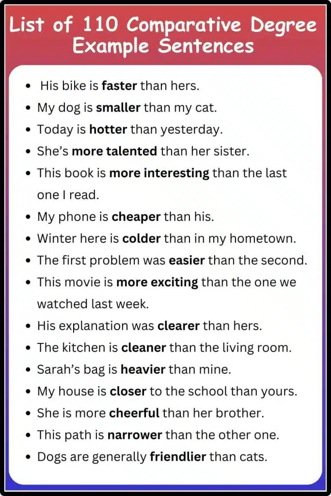comparative degree examples