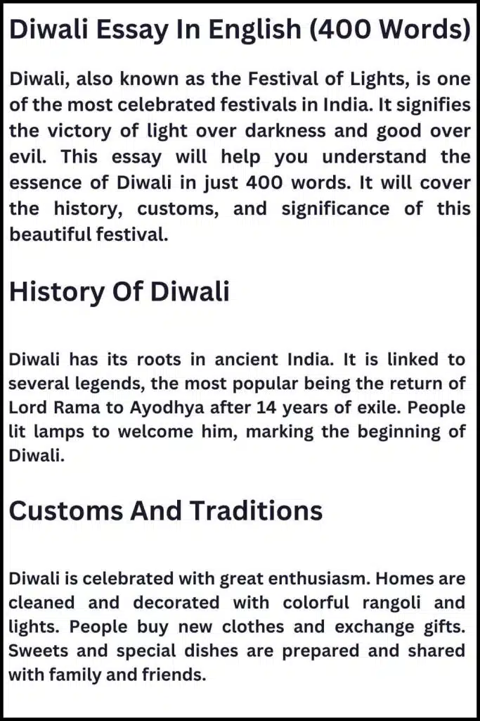 Diwali Essay In English (400 Words)