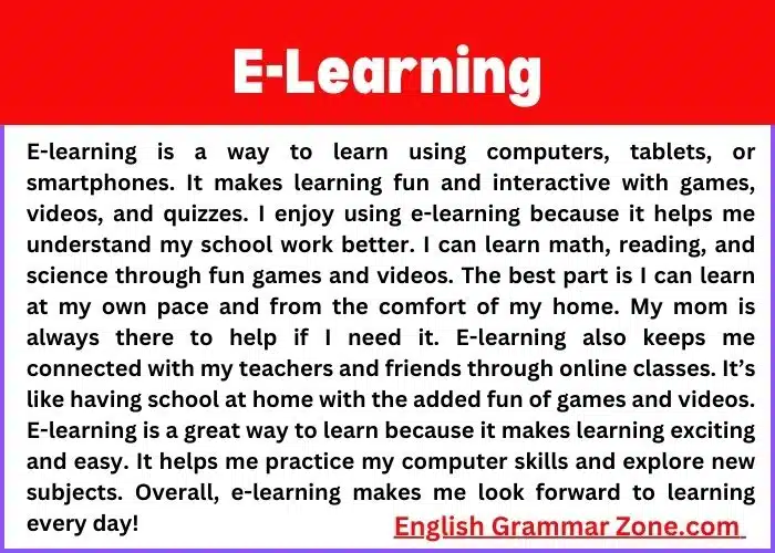 Paragraph on E-Learning