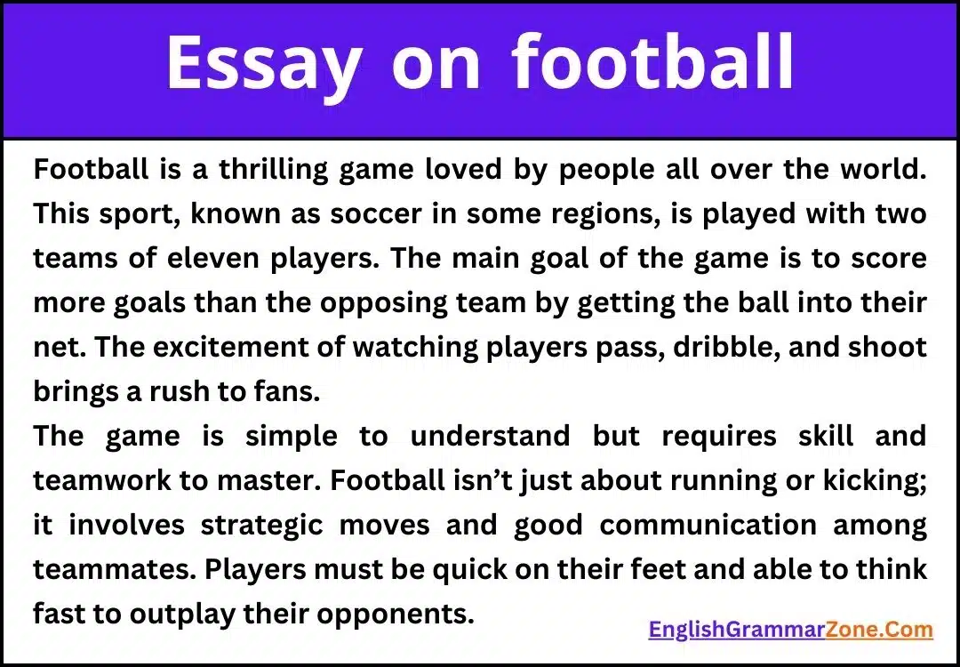 Essay on football