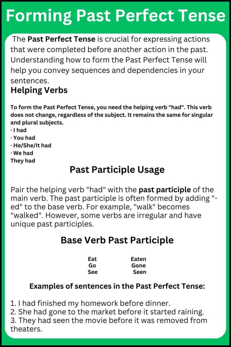 WHAT IS SIMPLE PAST PERFECT TENSE WITH EXAMPLES visual data 8