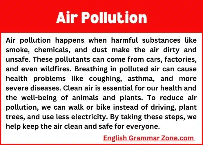 Paragraph on Air Pollution