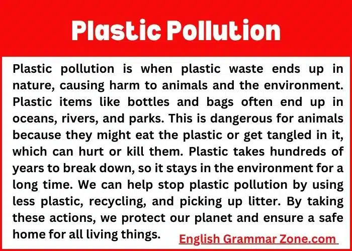 Paragraph on Plastic Pollution