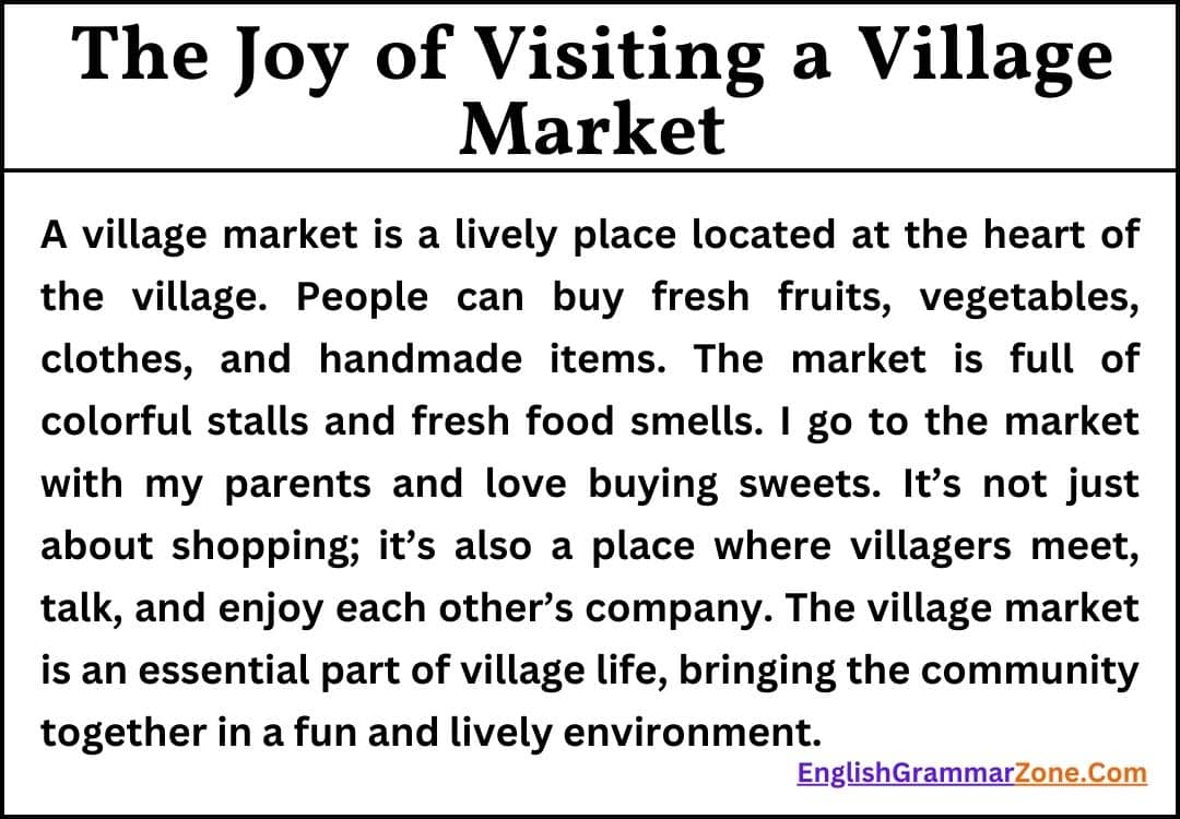 Essay on Village Market