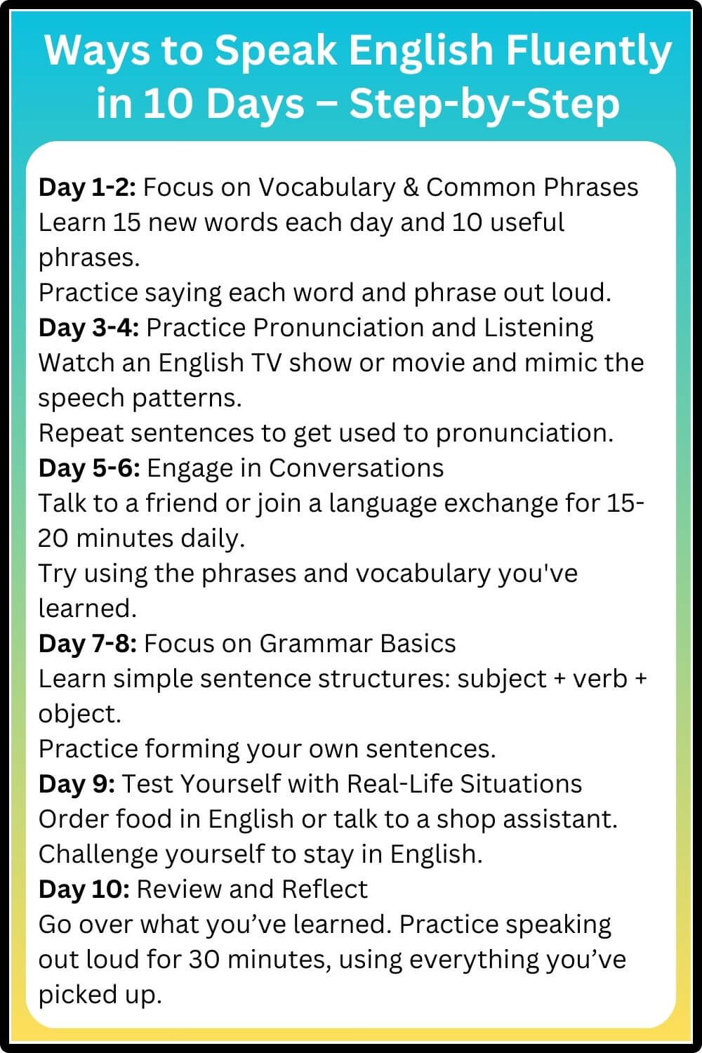 How to Speak English Fluently – Top 20 Steps