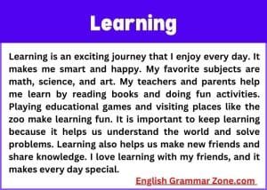 Paragraph On Learning In English [100-300] Words
