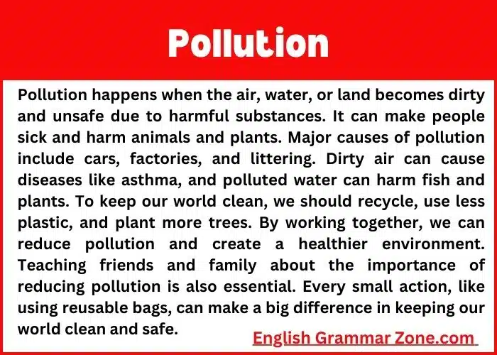 Paragraph on Pollution