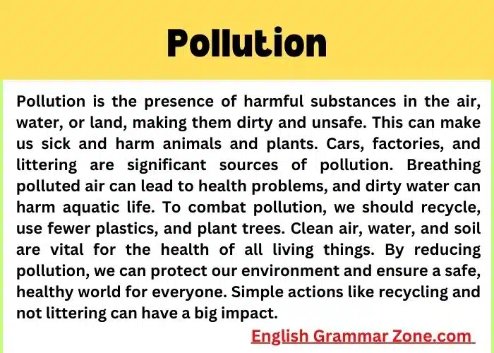 Paragraph on Pollution