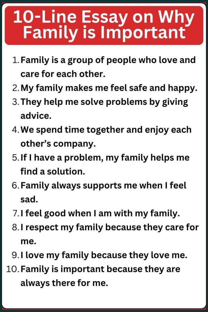 Essay on Why Family is Important