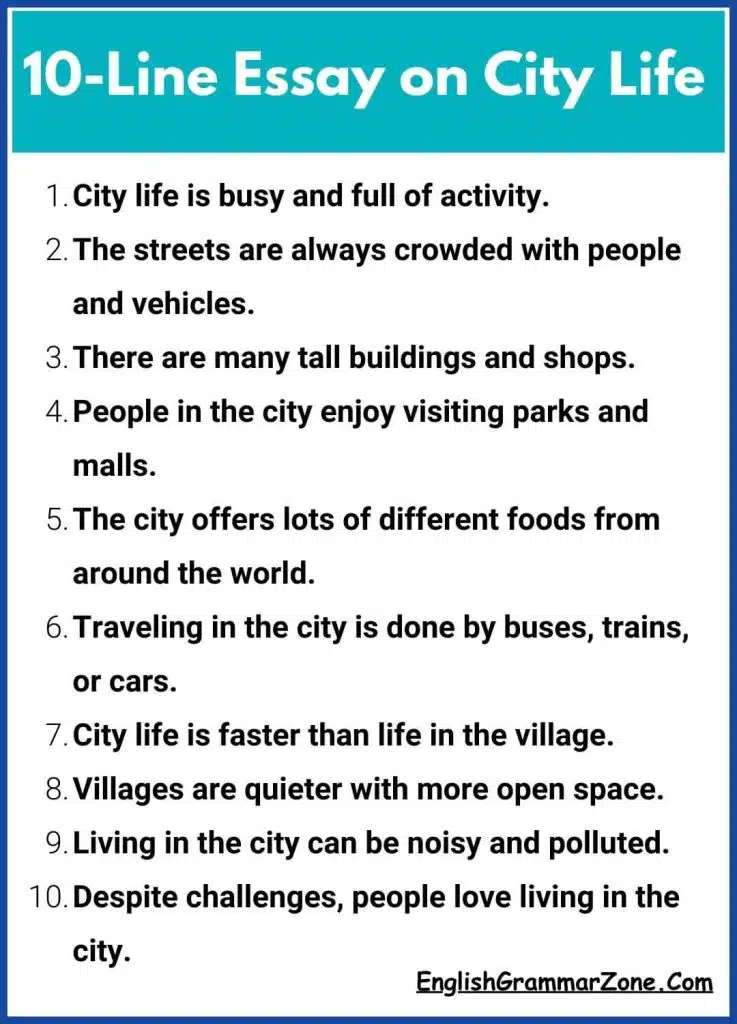 Essay on City Life