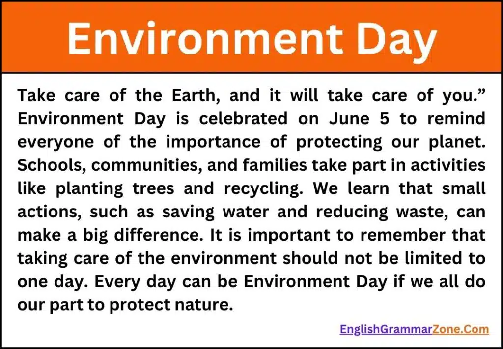 Essay on Environment Day for Kids