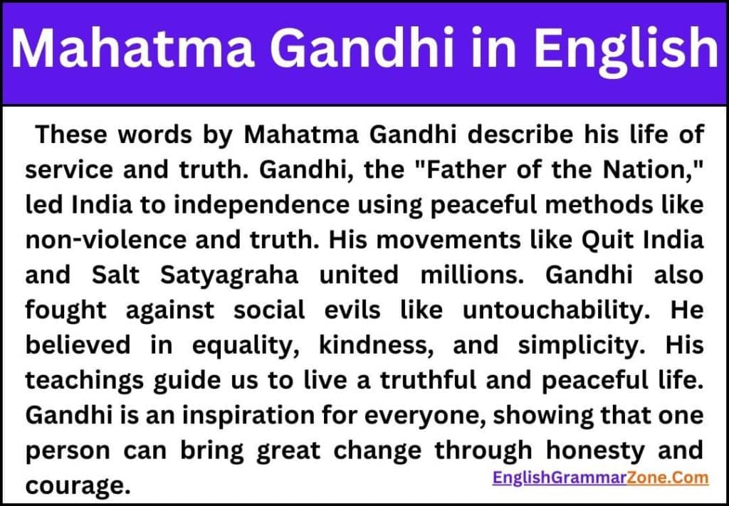 Essay on Mahatma Gandhi in English