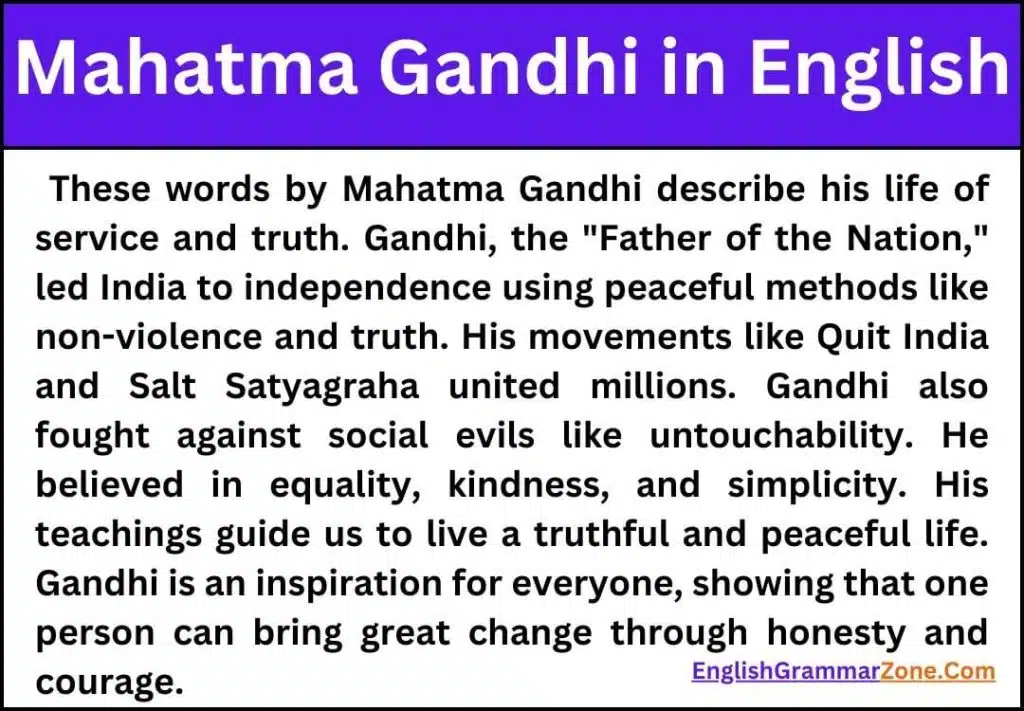 Essay on Mahatma Gandhi in English