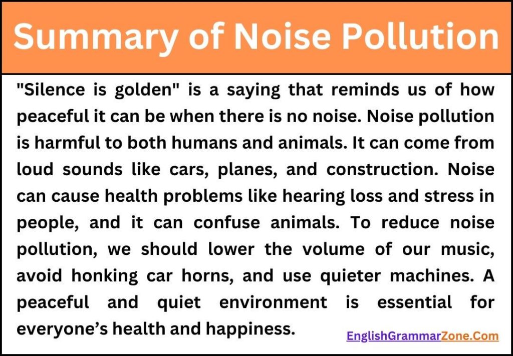 10-line Essay on Noise Pollution