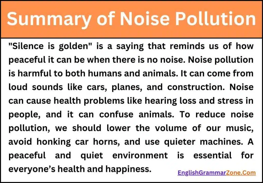 10-line Essay on Noise Pollution