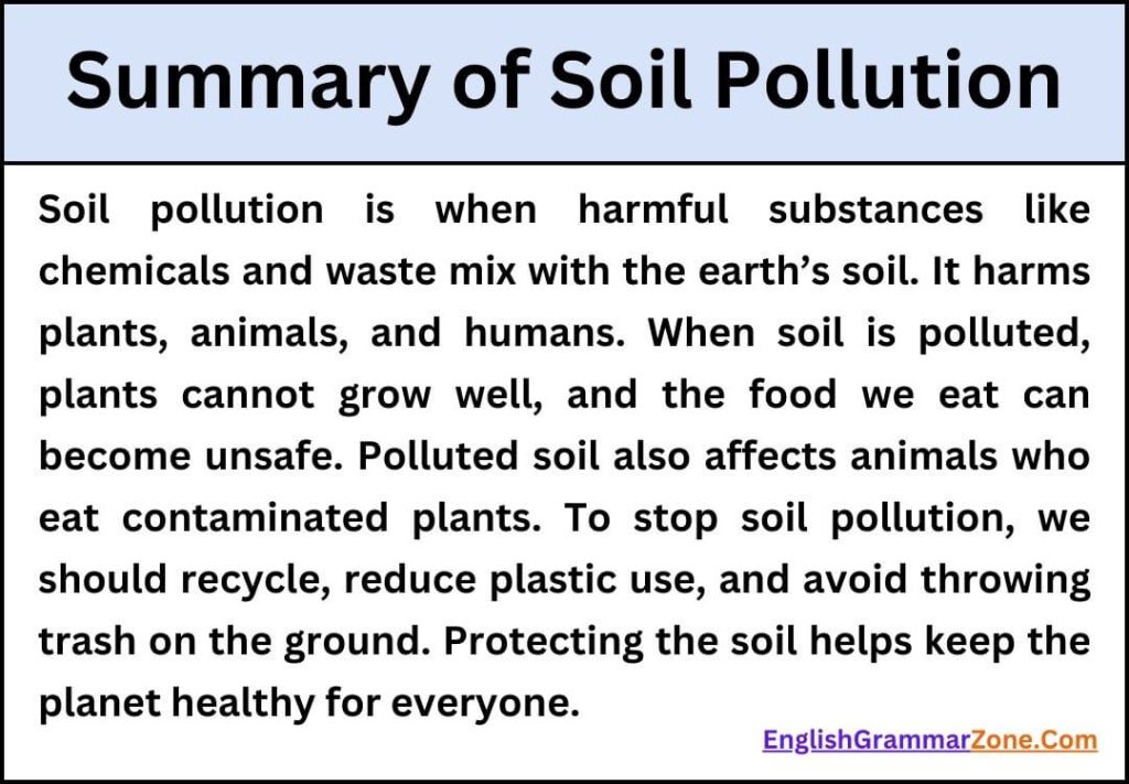 Essay on Soil Pollution