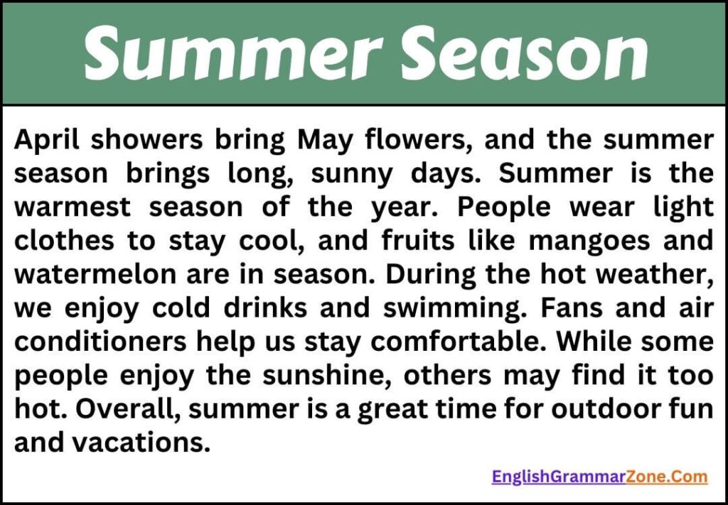 Essay on Summer Season
