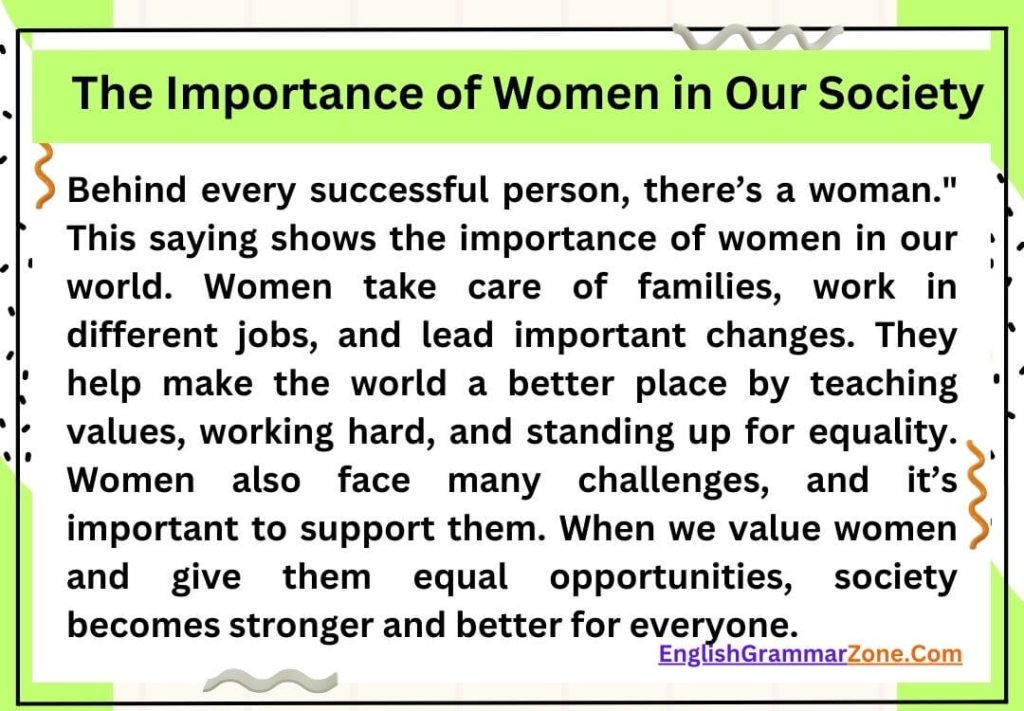 The Importance of Women in Our Society