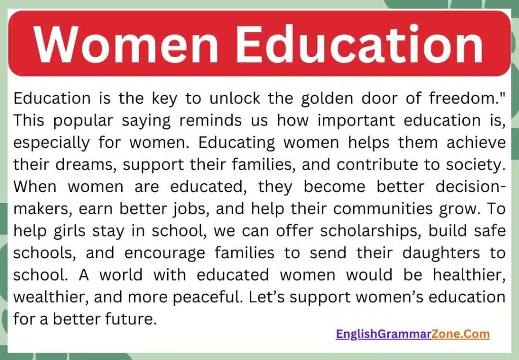 Essay on Women Education