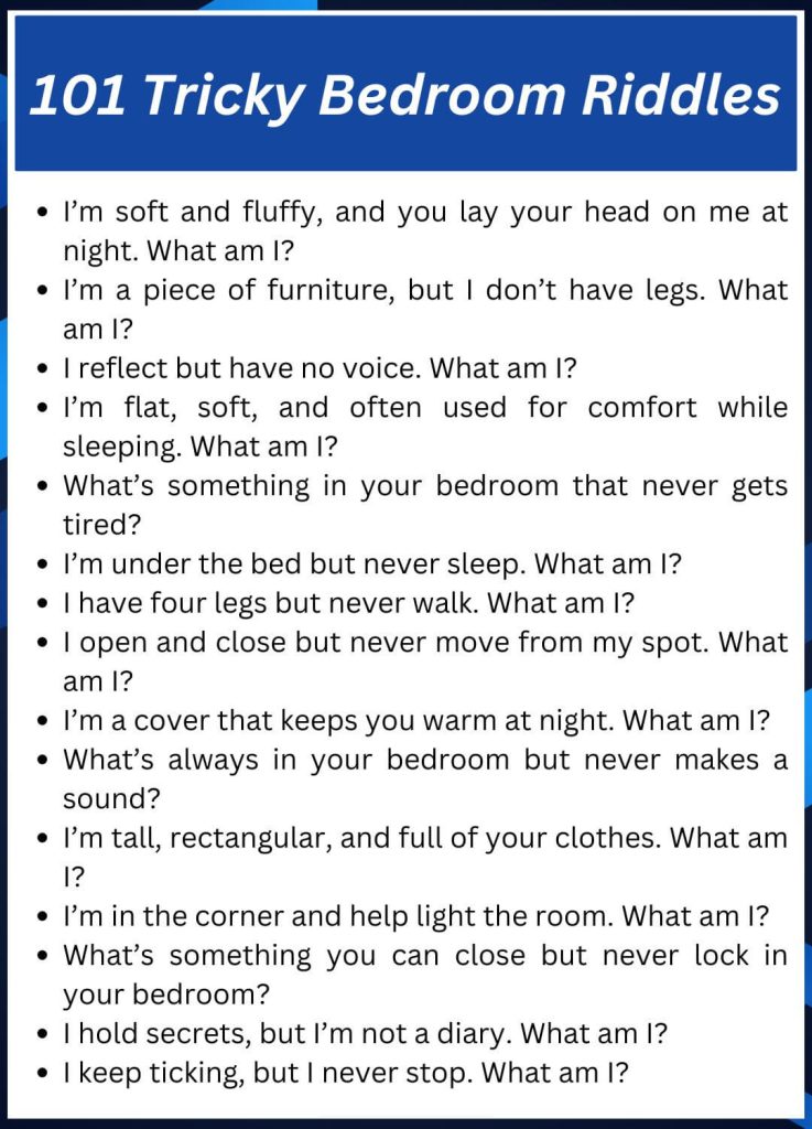 101 Tricky Bedroom Riddles