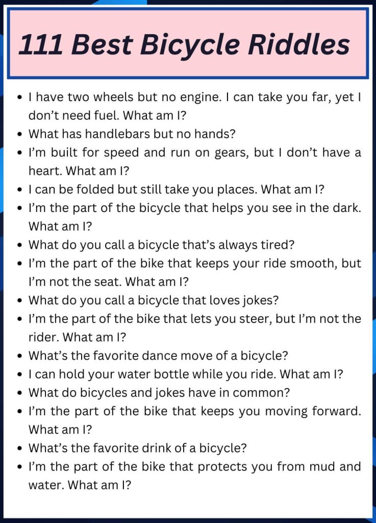 111 Best Bicycle Riddles