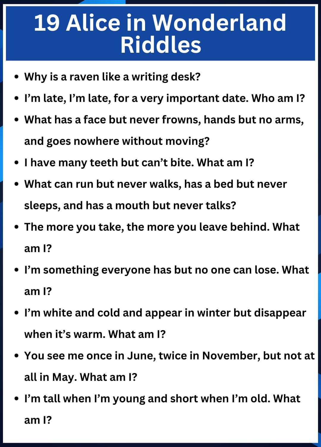 19 Alice In Wonderland Riddles To Enhance Your Focus