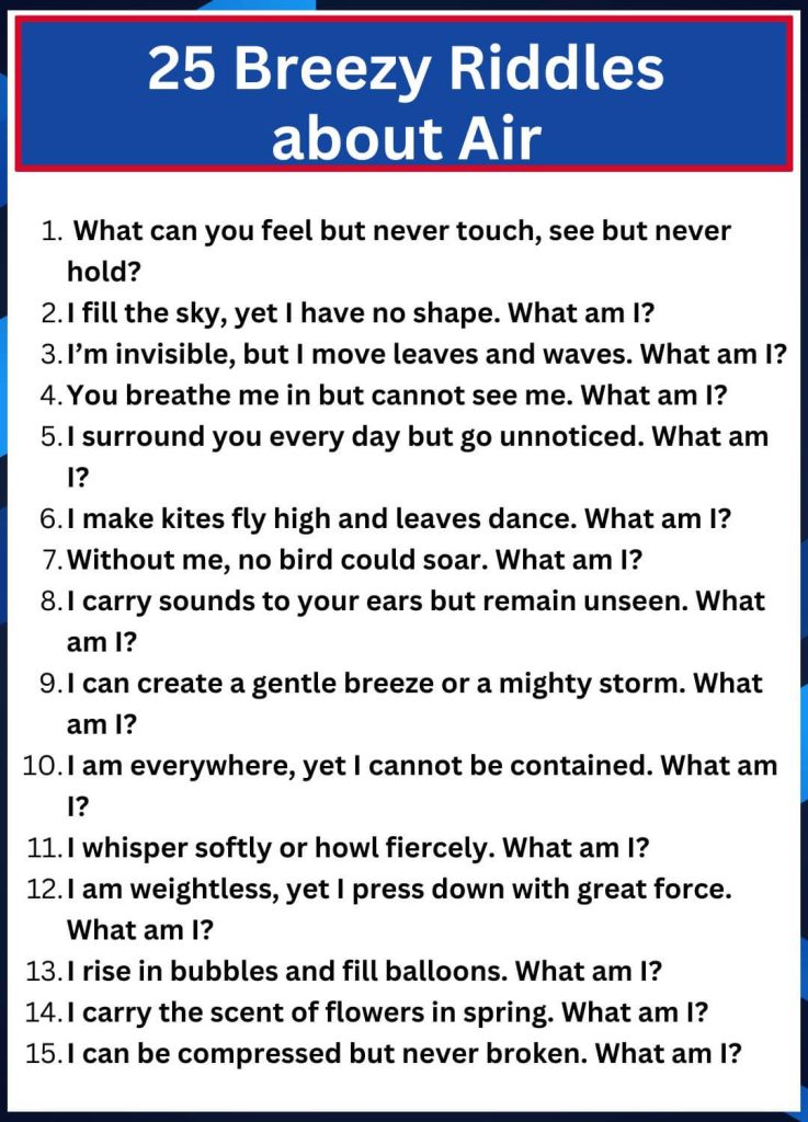 25 Breezy Riddles about Air