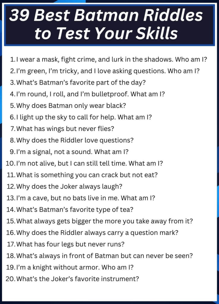 39 Best Batman Riddles to Test Your Skills