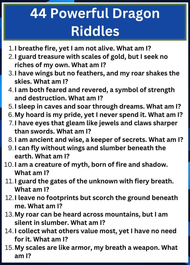 44 Powerful Dragon Riddles
