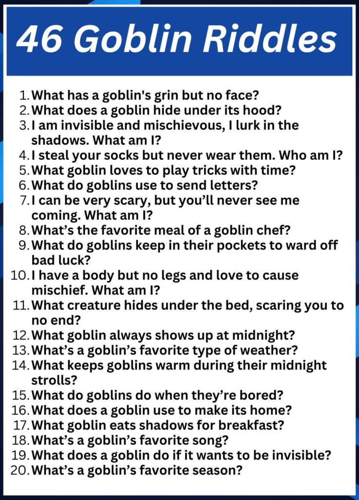 46 Goblin Riddles from
