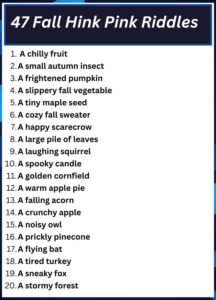 47 Fall Hink Pink Riddles To Test Your Logic And Creativity