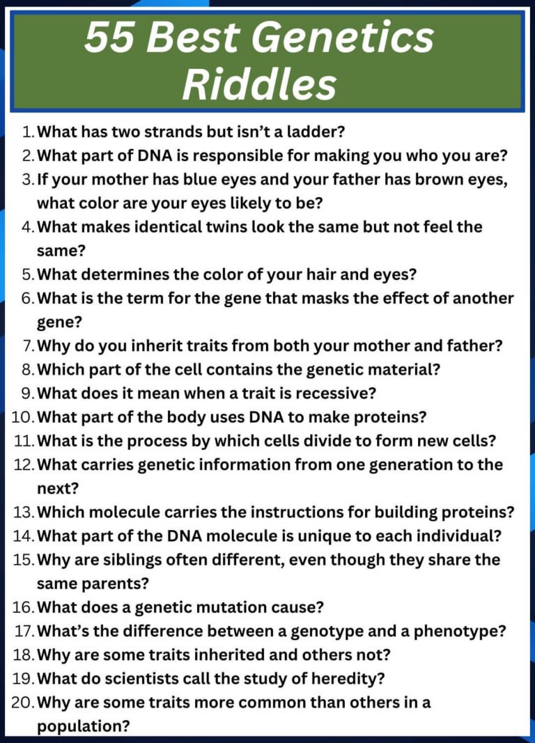 55 Best Genetics Riddles For Smart Thinkers