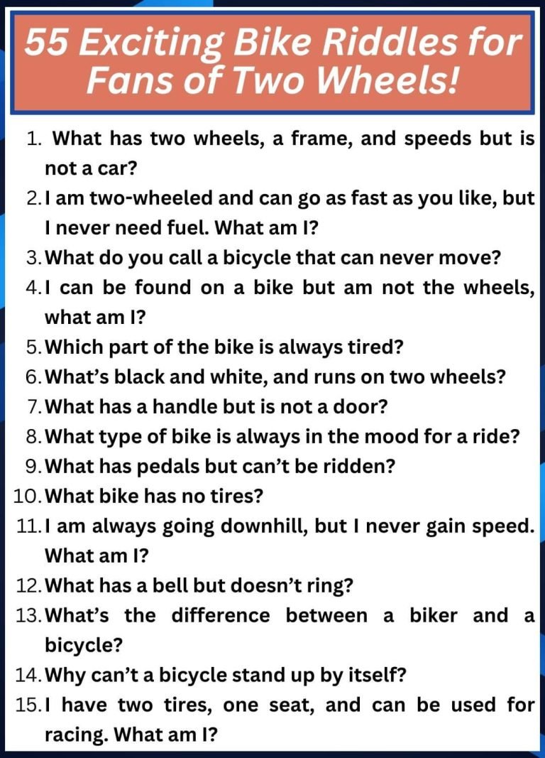 55 Exciting Bike Riddles For Fans Of Two Wheels!