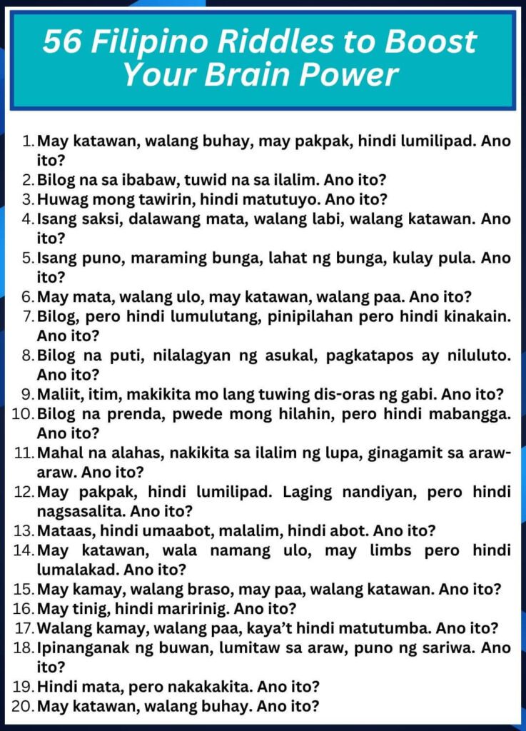 Filipino Riddles