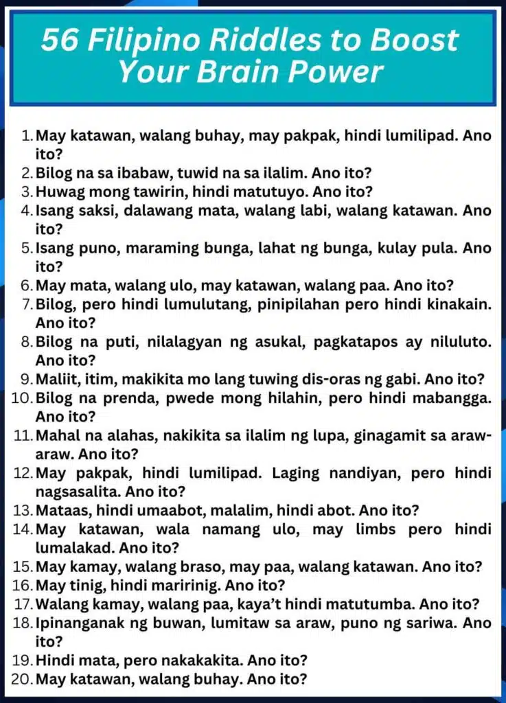 Filipino Riddles